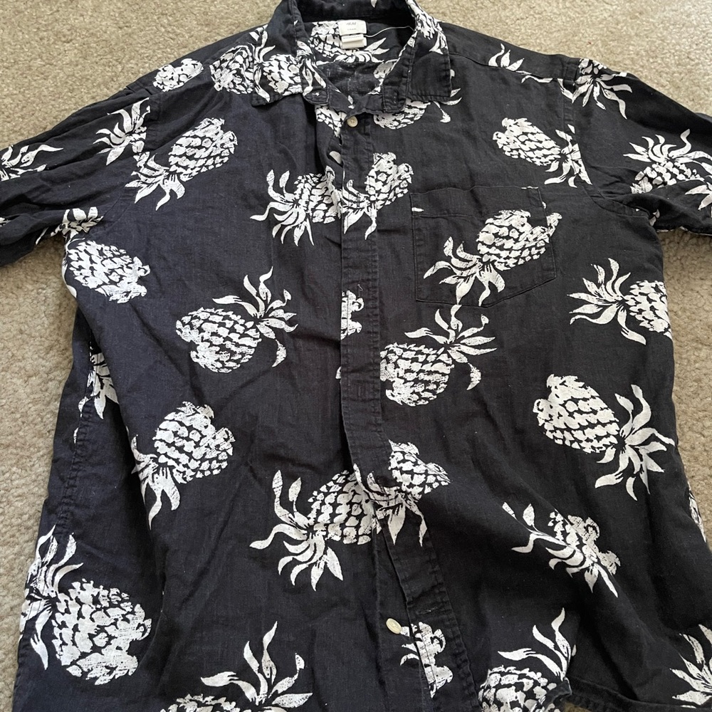 Mens H&M short sleeve button down